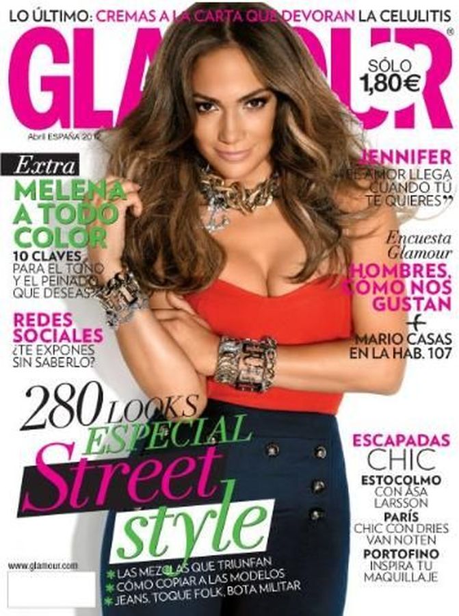 GLAMOUR SPAIN magazine side cover  April 2012