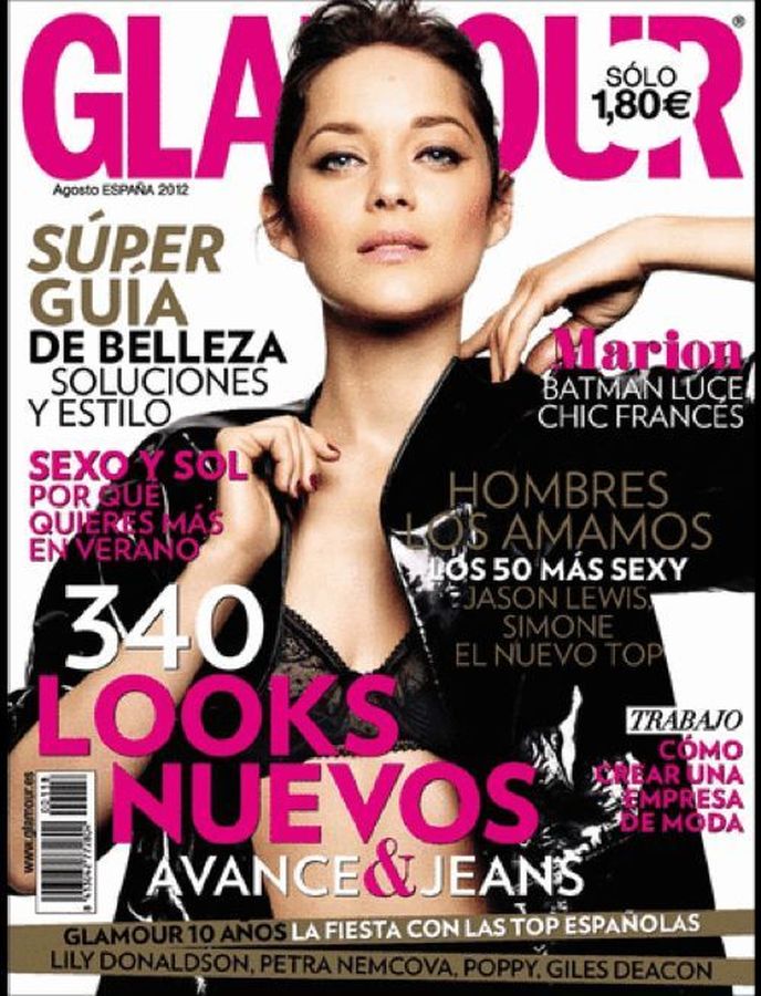 GLAMOUR SPAIN magazine side cover  August 2012