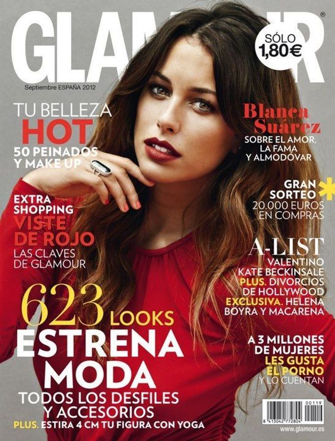 GLAMOUR SPAIN magazine side cover  September 2012