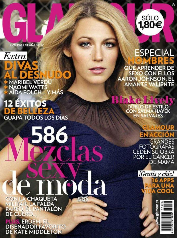 GLAMOUR SPAIN magazine side cover  October 2012