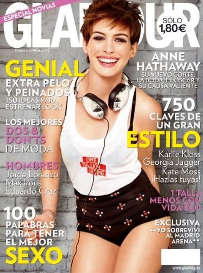 GLAMOUR SPAIN magazine side cover  January 2013