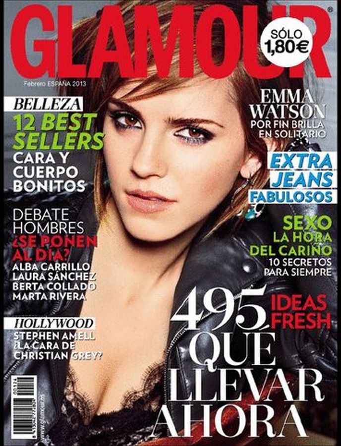 GLAMOUR SPAIN magazine side cover  February 2013