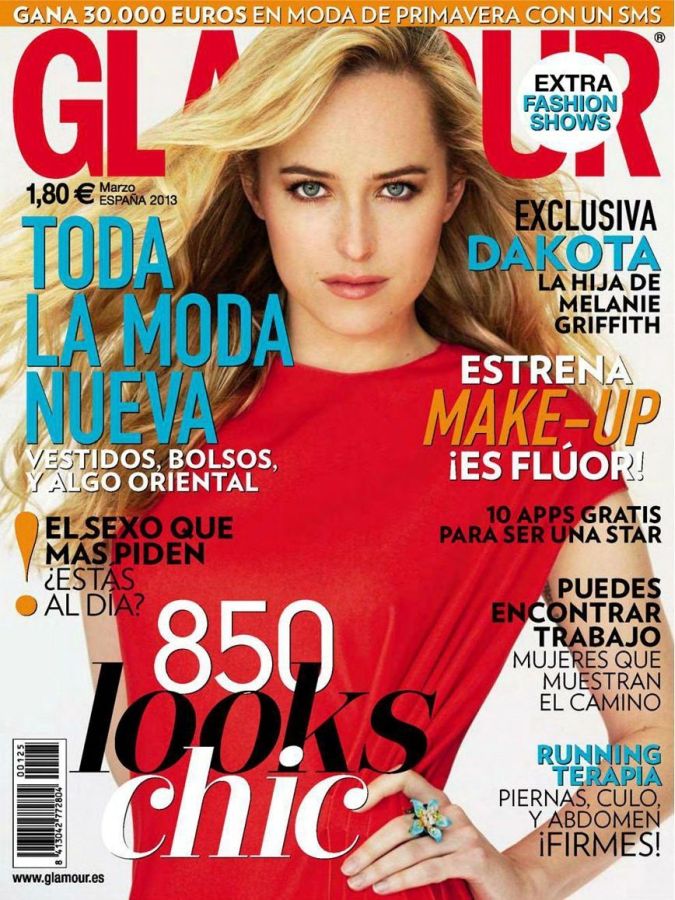 GLAMOUR SPAIN magazine side cover  March 2013