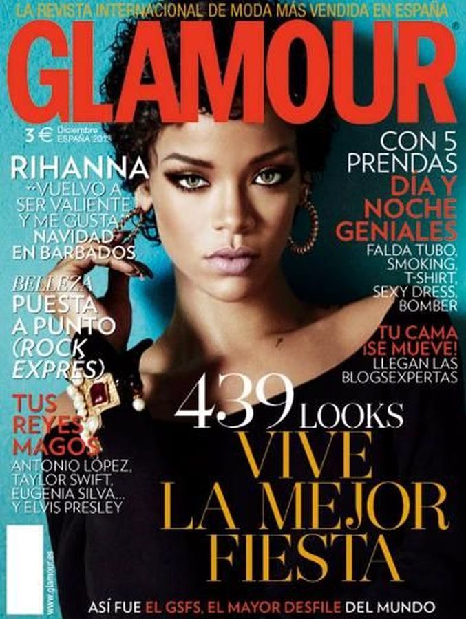 GLAMOUR SPAIN magazine side cover  December 2013