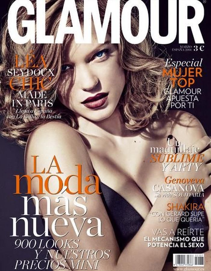 GLAMOUR SPAIN magazine side cover  March 2014