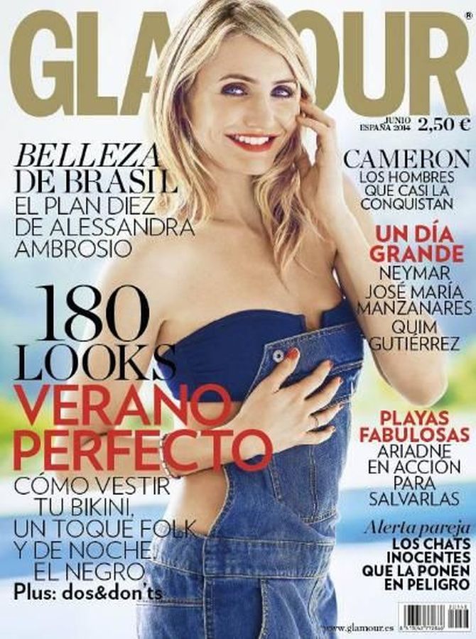 GLAMOUR SPAIN magazine side cover  June 2014