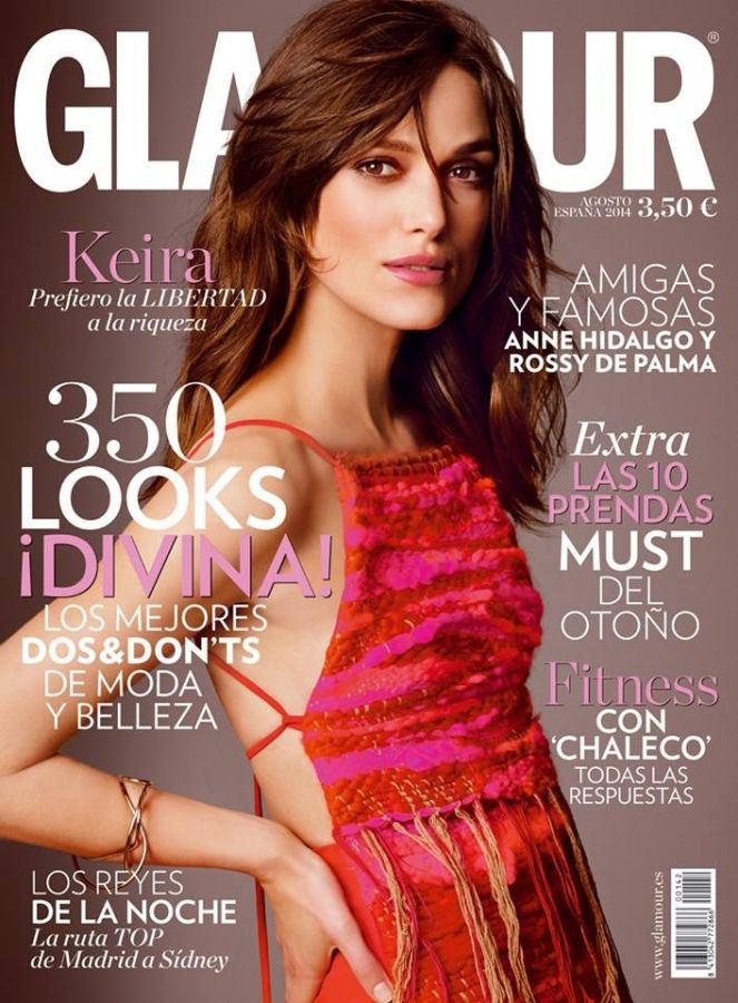 GLAMOUR SPAIN magazine side cover  August 2014