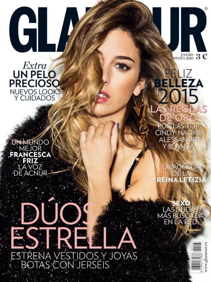 GLAMOUR SPAIN magazine side cover  January 2015