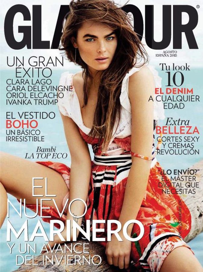 GLAMOUR SPAIN magazine side cover  August 2015