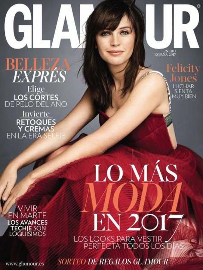 GLAMOUR SPAIN magazine side cover  January 2017