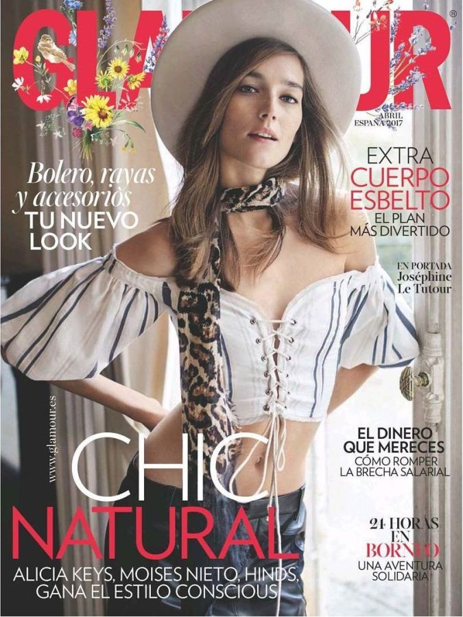 GLAMOUR SPAIN magazine side cover  April 2017