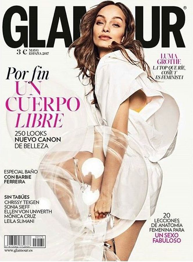 GLAMOUR SPAIN magazine side cover  May 2017