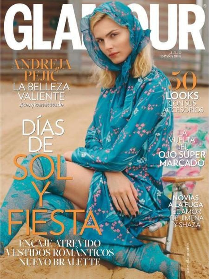 GLAMOUR SPAIN magazine side cover  July 2017