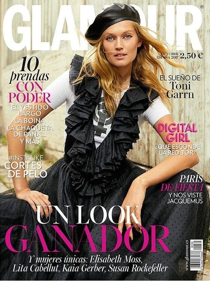 GLAMOUR SPAIN magazine side cover  October 2017