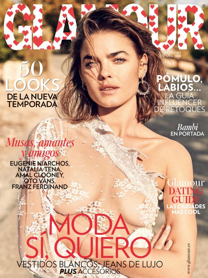 GLAMOUR SPAIN magazine side cover  February 2018