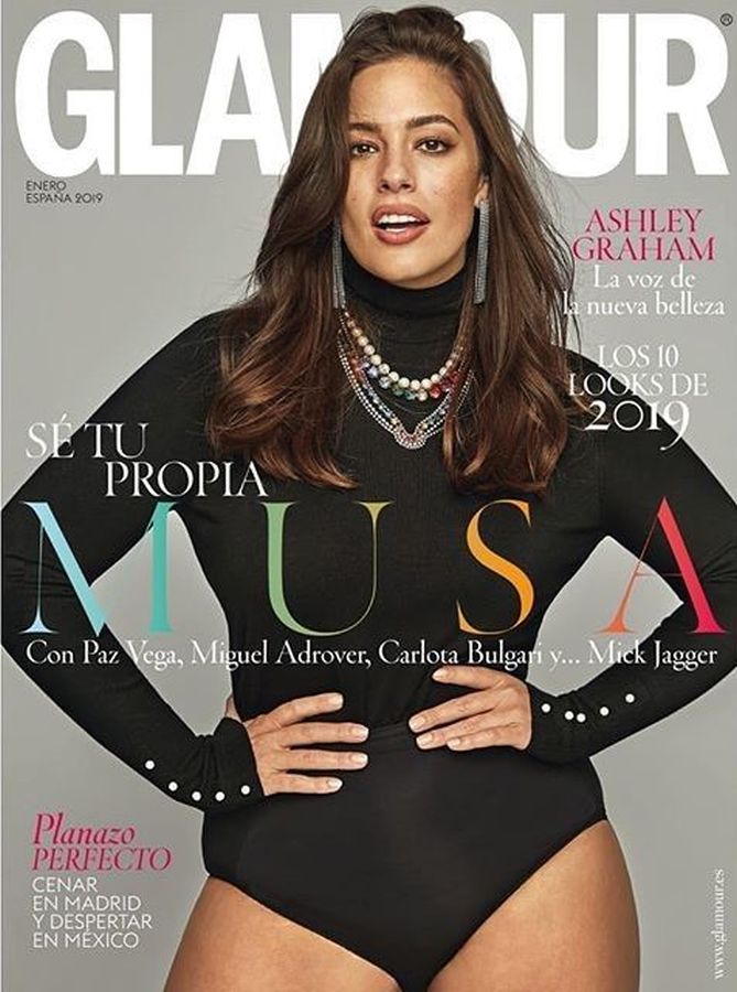 GLAMOUR SPAIN magazine side cover  January 2019