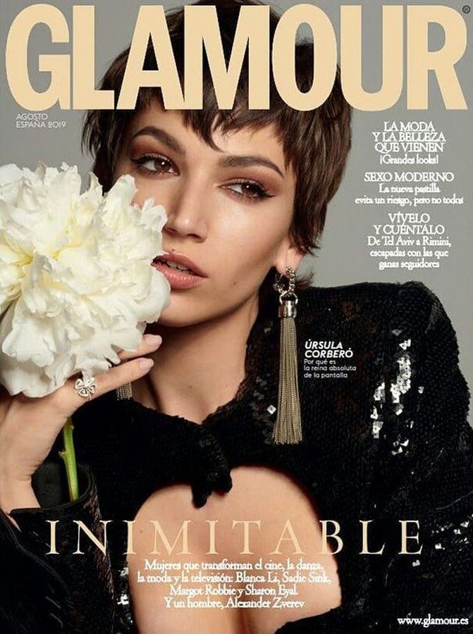 GLAMOUR SPAIN magazine side cover  August 2019