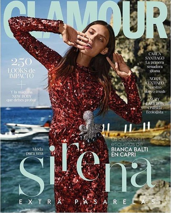 GLAMOUR SPAIN magazine side cover  September 2019