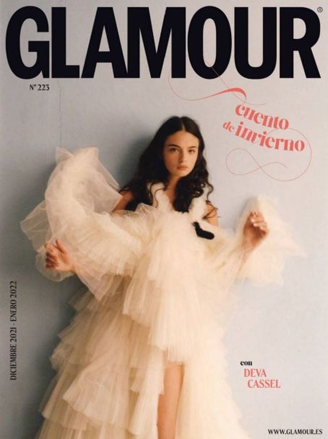 GLAMOUR SPAIN magazine side cover  December 2021/ January 2022 
