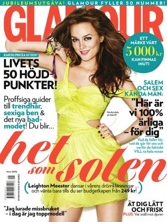 GLAMOUR SWEDEN magazine side cover  May 2010