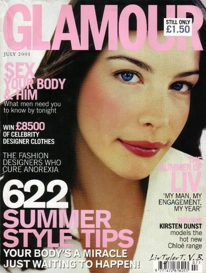 GLAMOUR UK magazine side cover  July 2001