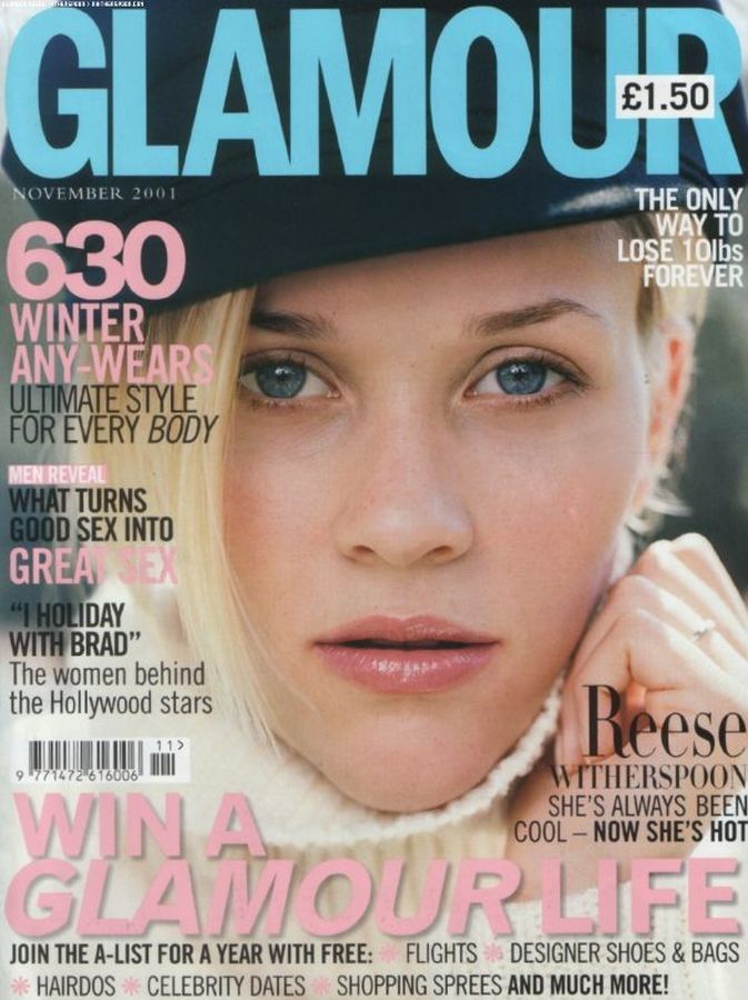 GLAMOUR UK magazine side cover  November 2001