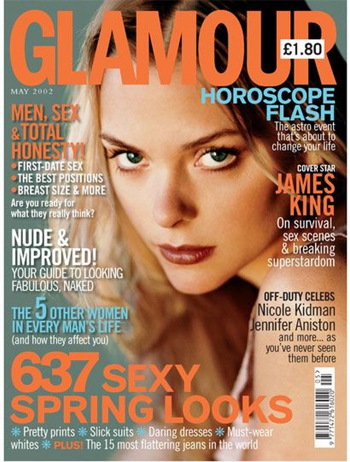 GLAMOUR UK magazine side cover  May 2002
