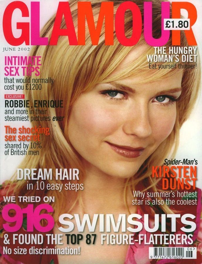 GLAMOUR UK magazine side cover  June 2002