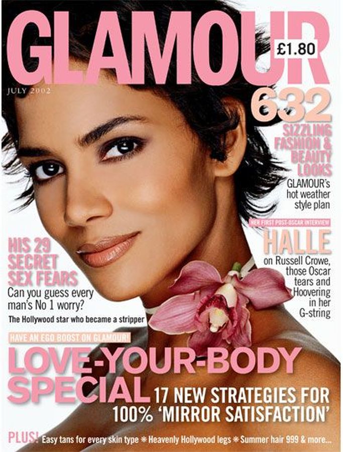 GLAMOUR UK magazine side cover  July 2002