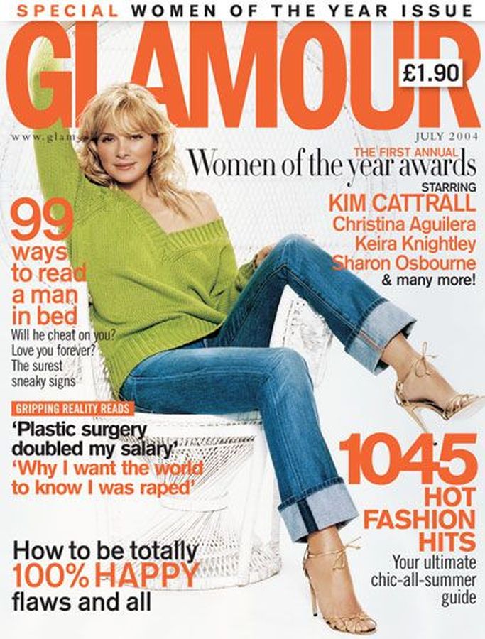 GLAMOUR UK magazine side cover  July 2004