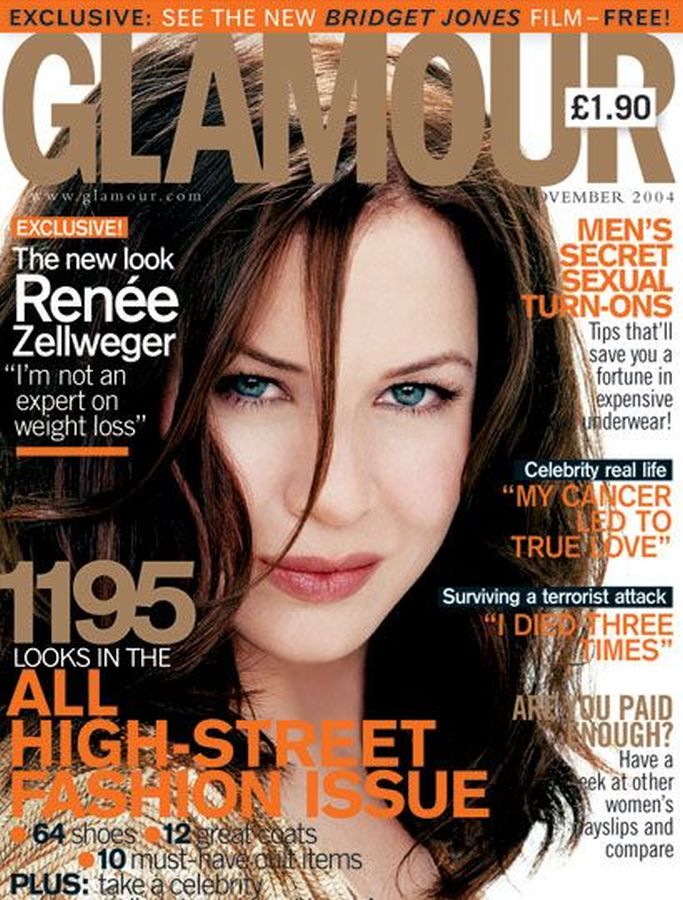 GLAMOUR UK magazine side cover  November 2004