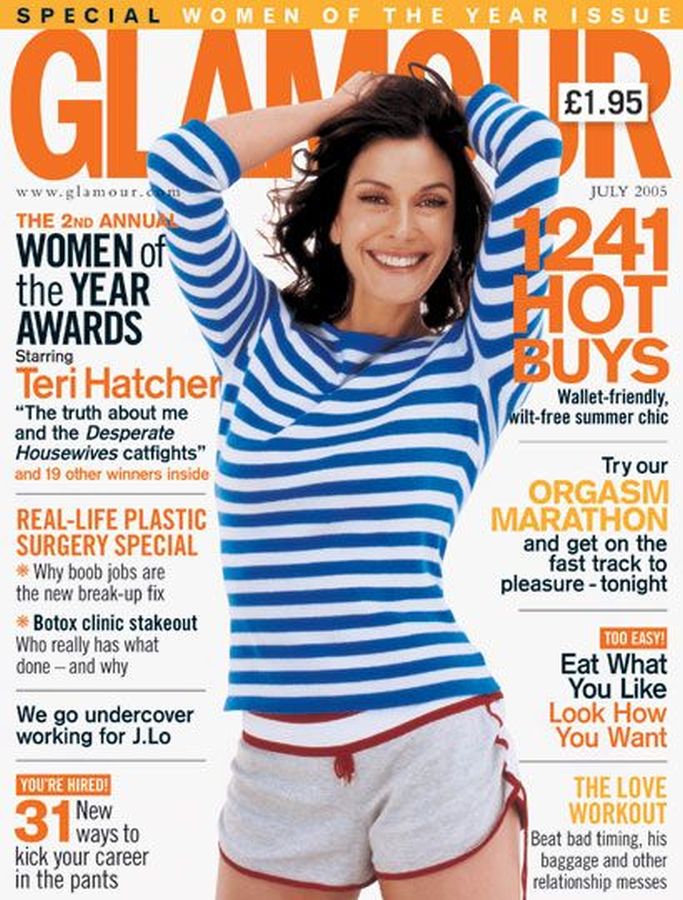 GLAMOUR UK magazine side cover  July 2005