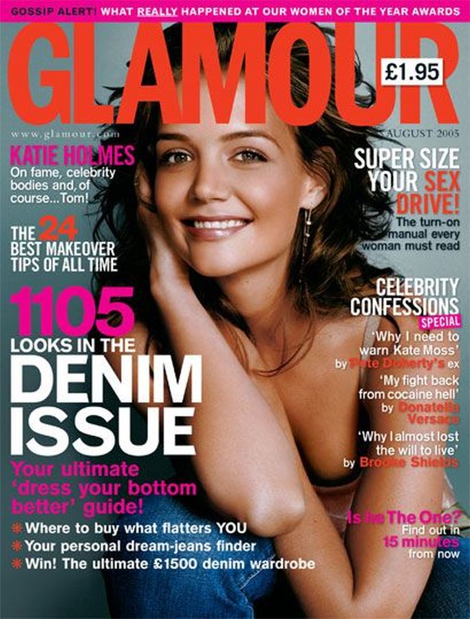 GLAMOUR UK magazine side cover  August 2005