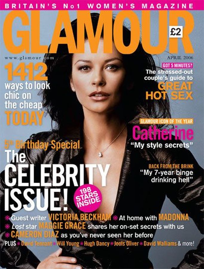 GLAMOUR UK magazine side cover  April 2006