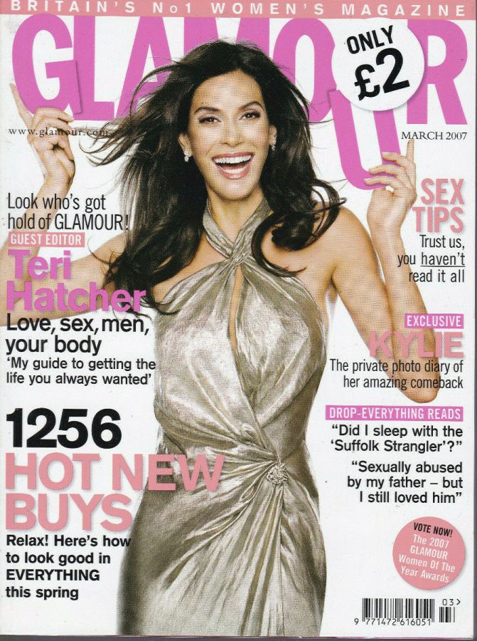 GLAMOUR UK magazine side cover  March 2007