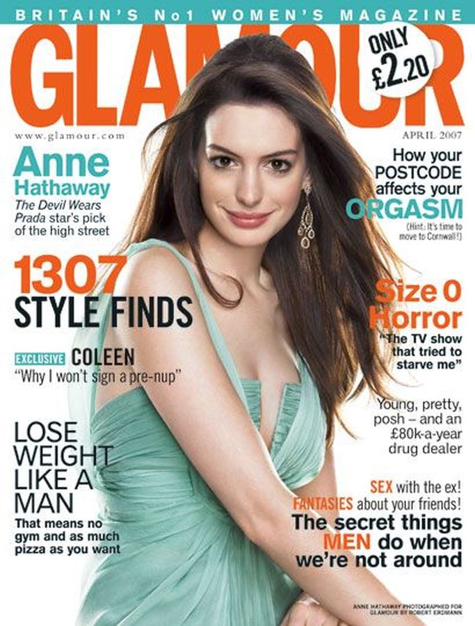 GLAMOUR UK magazine side cover  April 2007