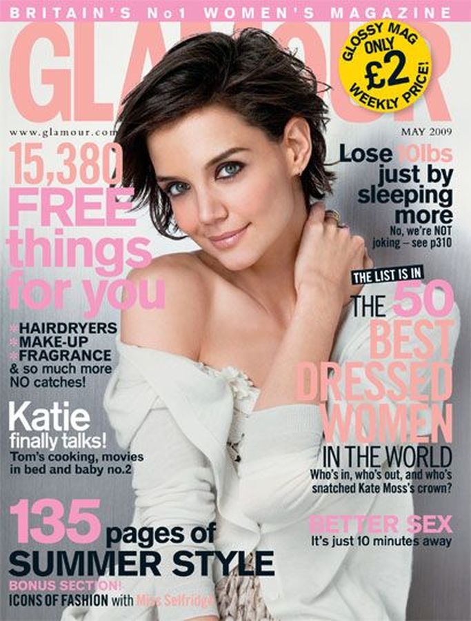 GLAMOUR UK magazine side cover  May 2009