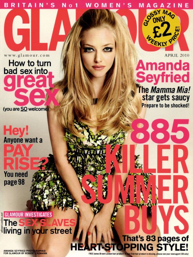 GLAMOUR UK magazine side cover  April 2010