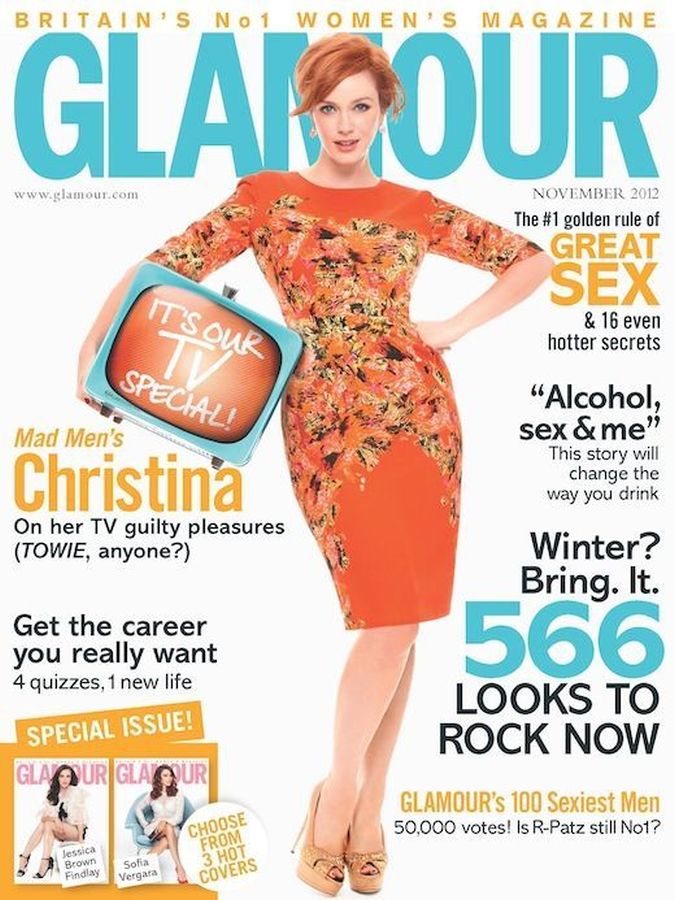GLAMOUR UK magazine side cover  November 2012