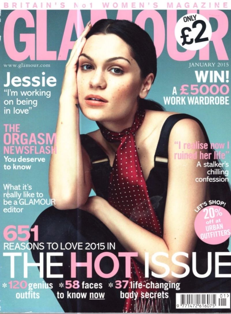 GLAMOUR UK magazine side cover  January 2015