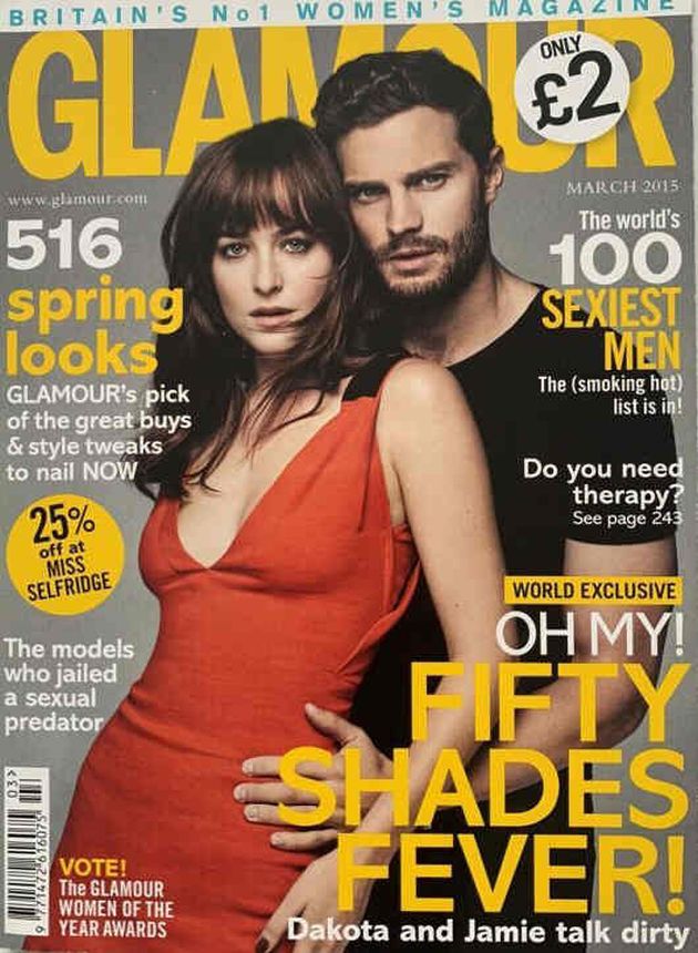 GLAMOUR UK magazine side cover  March 2015