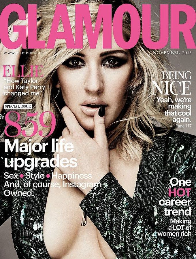 GLAMOUR UK magazine side cover  November 2015