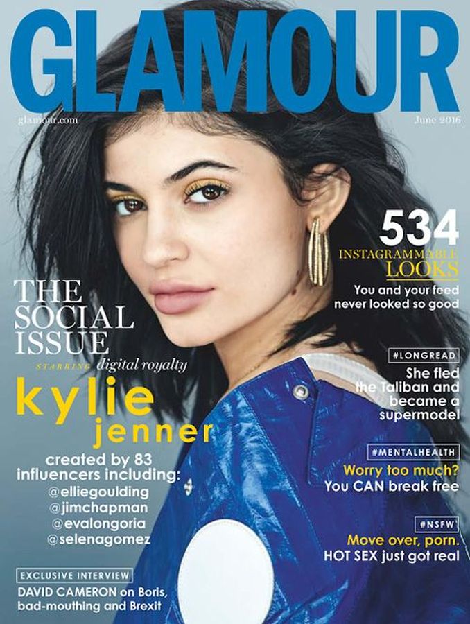 GLAMOUR UK magazine side cover  June 2016