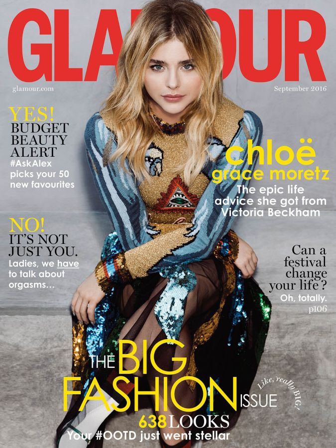 GLAMOUR UK magazine side cover  September 2016