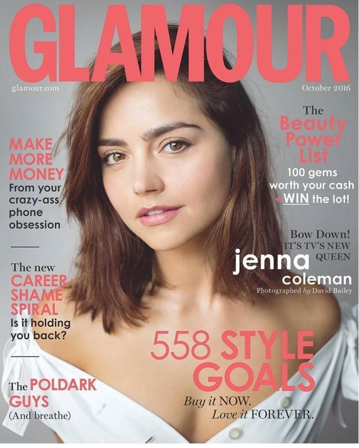 GLAMOUR UK magazine side cover  October 2016