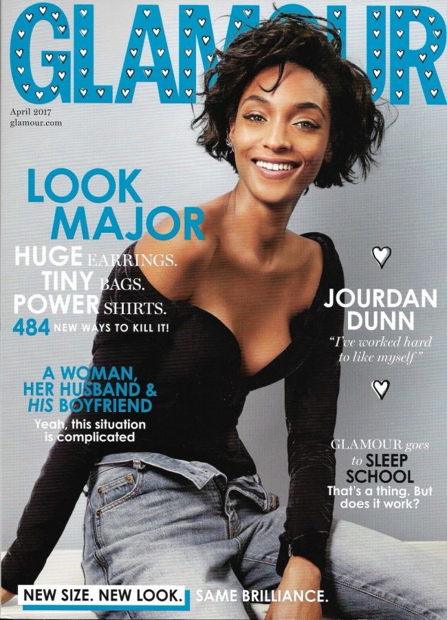 GLAMOUR UK magazine side cover  April 2017