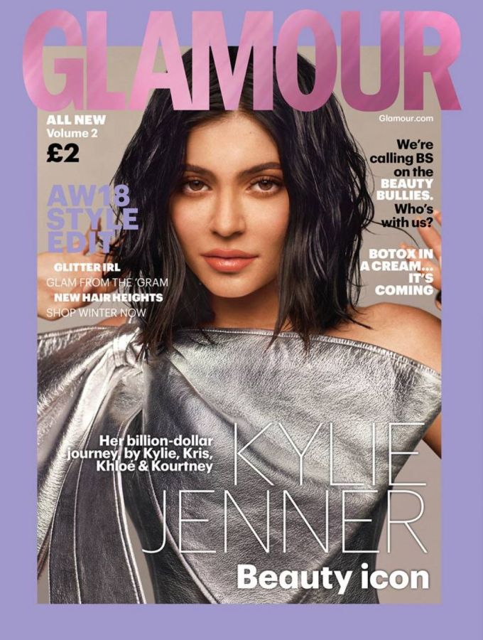 GLAMOUR UK magazine side cover  September 2018