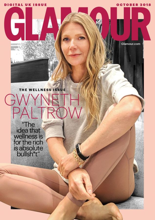 GLAMOUR UK magazine side cover  October 2018