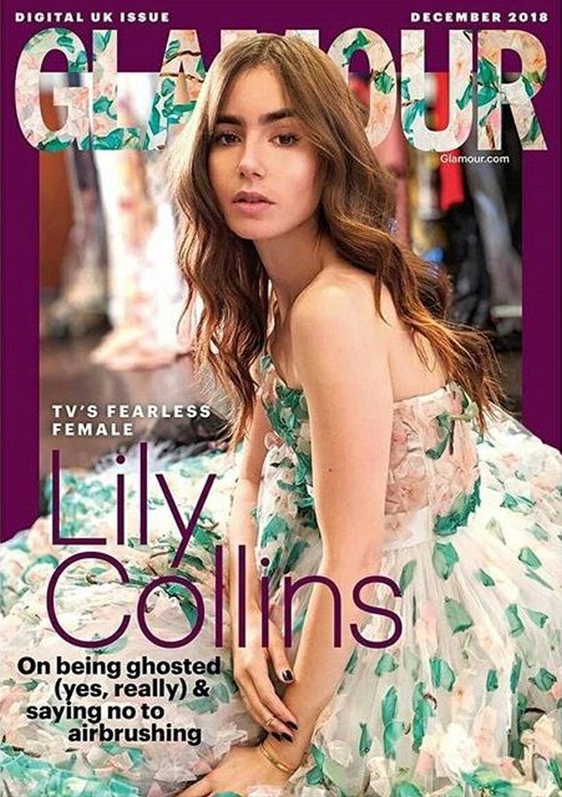 GLAMOUR UK magazine side cover  December 2018