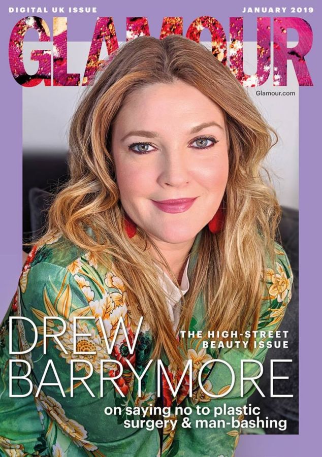 GLAMOUR UK magazine side cover  January 2019
